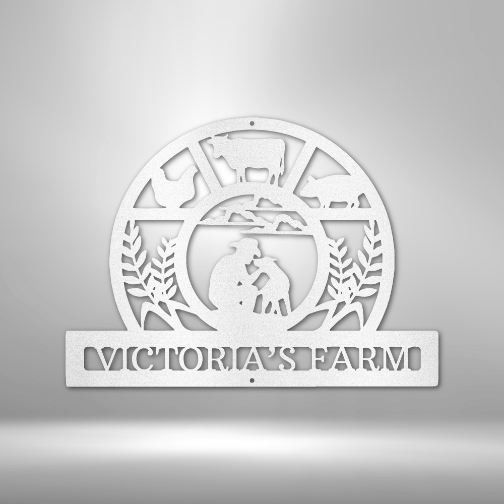 Custom Wheat Field Metal Sign, Personalized Wheat Field Monogram, Outdoor Hanging, Gift For Farmer Mom/Dad, Christmas Gift, Meaningful Gift Gift From Son. - Family Gear Collections