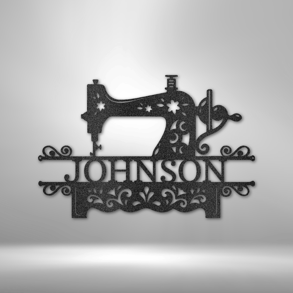 Customized Sewing Machine Metal Sign, Personalized Sewing Machine Wall Art,Indoor Hanging,Christmas Gift,Meaningful Gift. - Family Gear Collections
