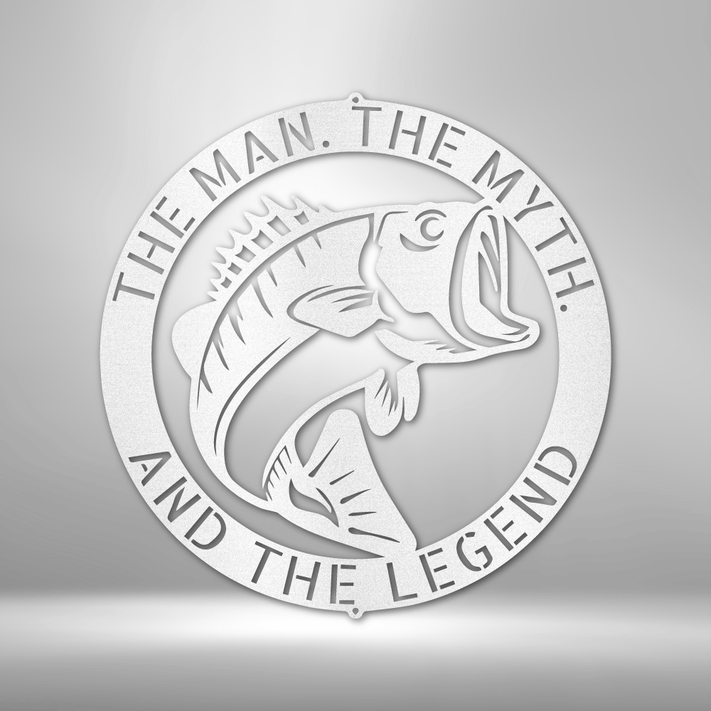 Dad The Myth, The Legend Metal Sign, Father's Day Gift, Christmas Gift For Dad, Mancave Decor, Fisherman Gift - Family Gear Collections
