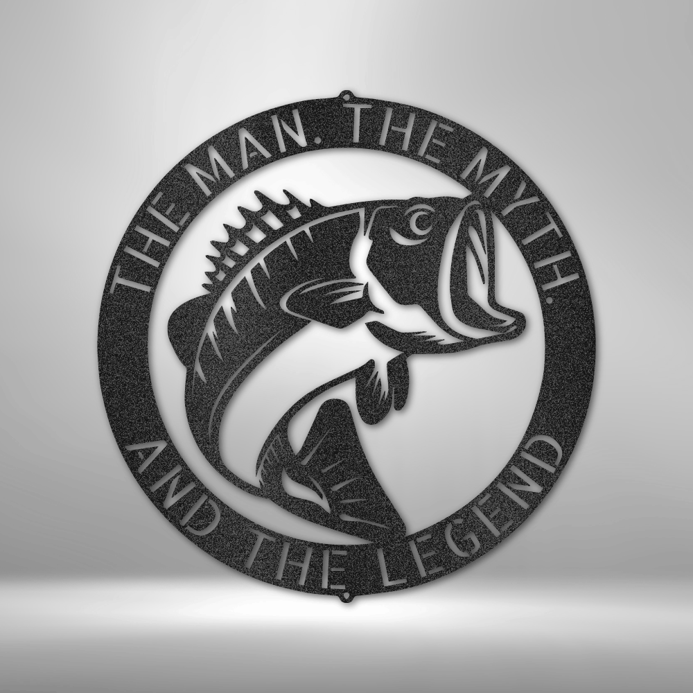 Dad The Myth, The Legend Metal Sign, Father's Day Gift, Christmas Gift For Dad, Mancave Decor, Fisherman Gift - Family Gear Collections