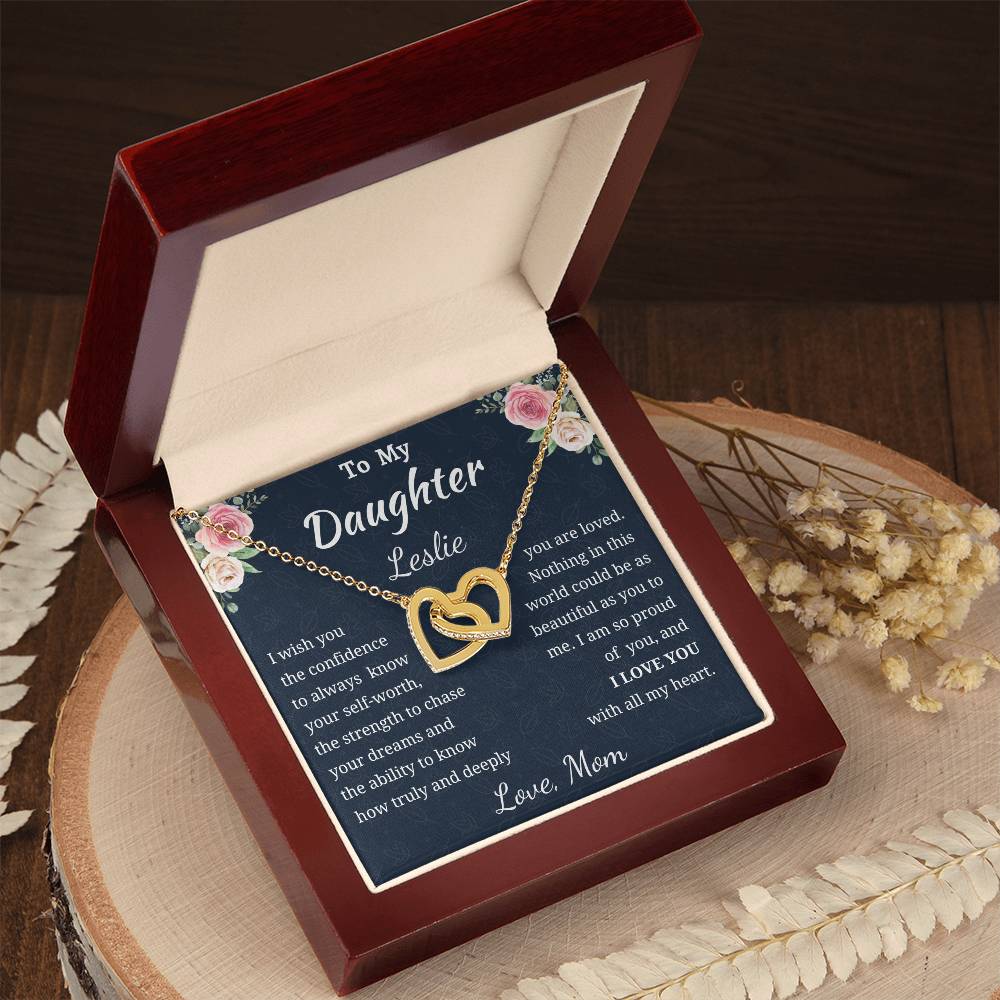Daughter Necklace with Personalization From Mom or Dad, Birthday or Christmas Gift - Family Gear Collections
