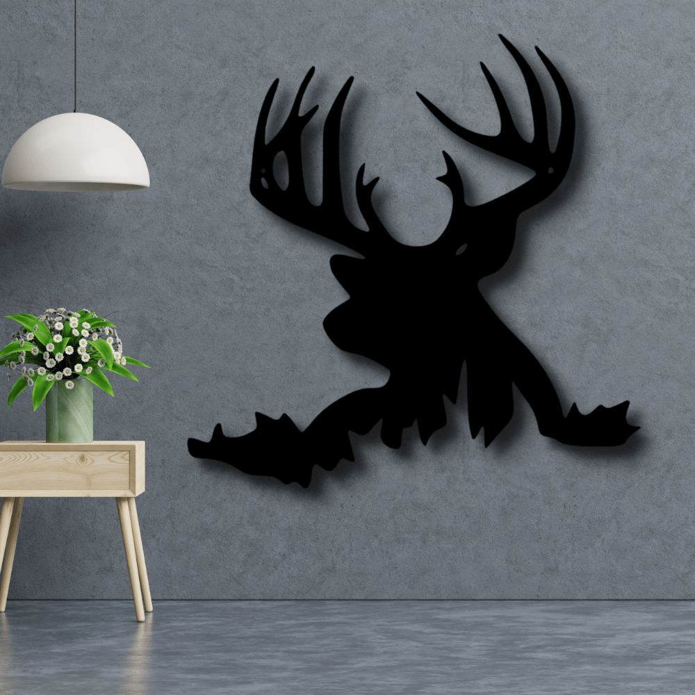 Deer Head Metal Wall Sign, Big Buck Metal Art Decor, Housewarming Gift, Cottage Wall Hanging, Indoor Outdoor Sign, Birthday Gift For Hunter Dad. - Family Gear Collections