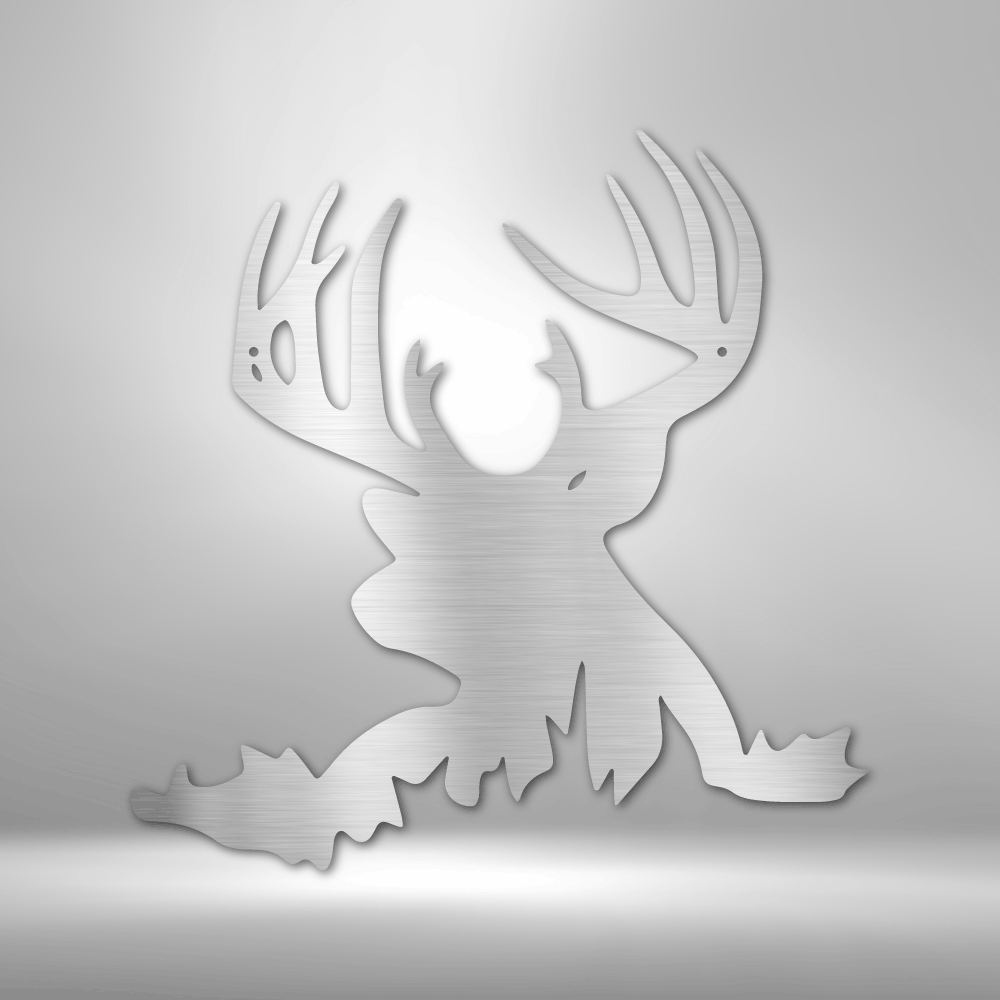 Deer Head Metal Wall Sign, Big Buck Metal Art Decor, Housewarming Gift, Cottage Wall Hanging, Indoor Outdoor Sign, Birthday Gift For Hunter Dad. - Family Gear Collections