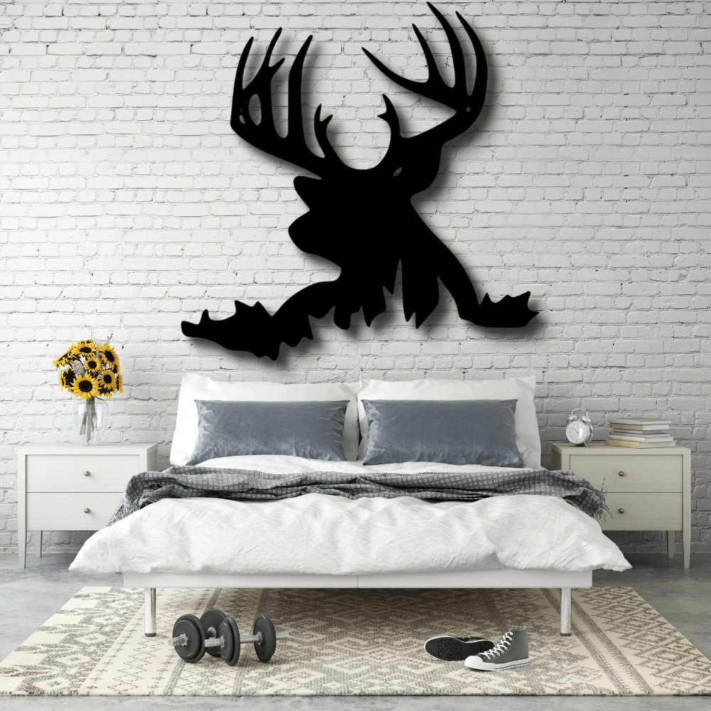 Deer Head Metal Wall Sign, Big Buck Metal Art Decor, Housewarming Gift, Cottage Wall Hanging, Indoor Outdoor Sign, Birthday Gift For Hunter Dad. - Family Gear Collections