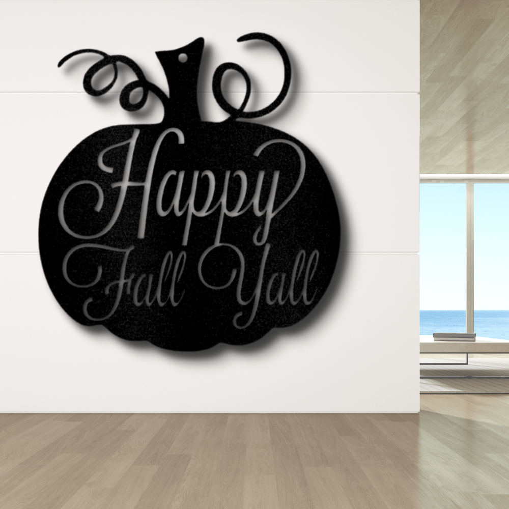 Fall Pumpkin Metal Sign, Autumn Pumpkin Monogram, Happy Thanksgiving Gift, Indoor Outdoor Decor, Front Porch Hanging. - Family Gear Collections