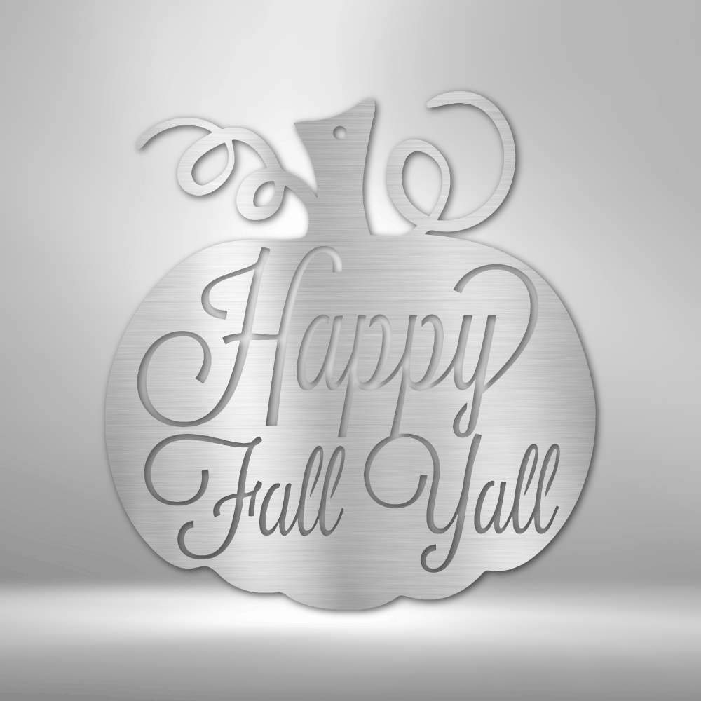 Fall Pumpkin Metal Sign, Autumn Pumpkin Monogram, Happy Thanksgiving Gift, Indoor Outdoor Decor, Front Porch Hanging. - Family Gear Collections