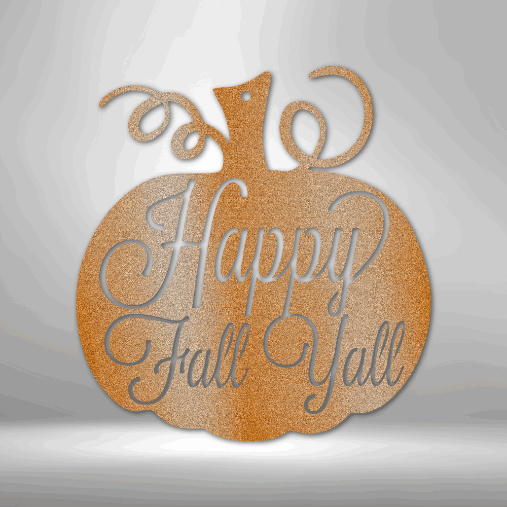Fall Pumpkin Metal Sign, Autumn Pumpkin Monogram, Happy Thanksgiving Gift, Indoor Outdoor Decor, Front Porch Hanging. - Family Gear Collections