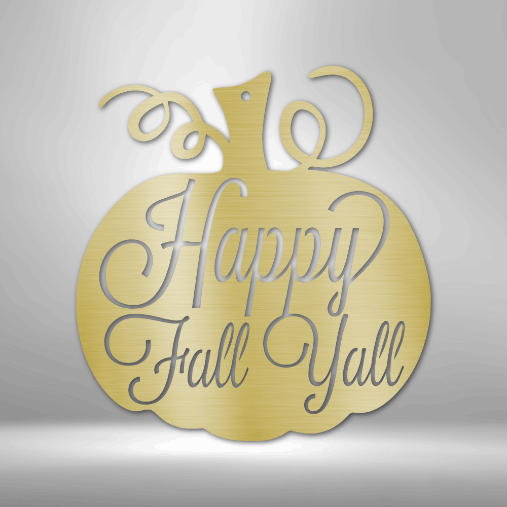 Fall Pumpkin Metal Sign, Autumn Pumpkin Monogram, Happy Thanksgiving Gift, Indoor Outdoor Decor, Front Porch Hanging. - Family Gear Collections