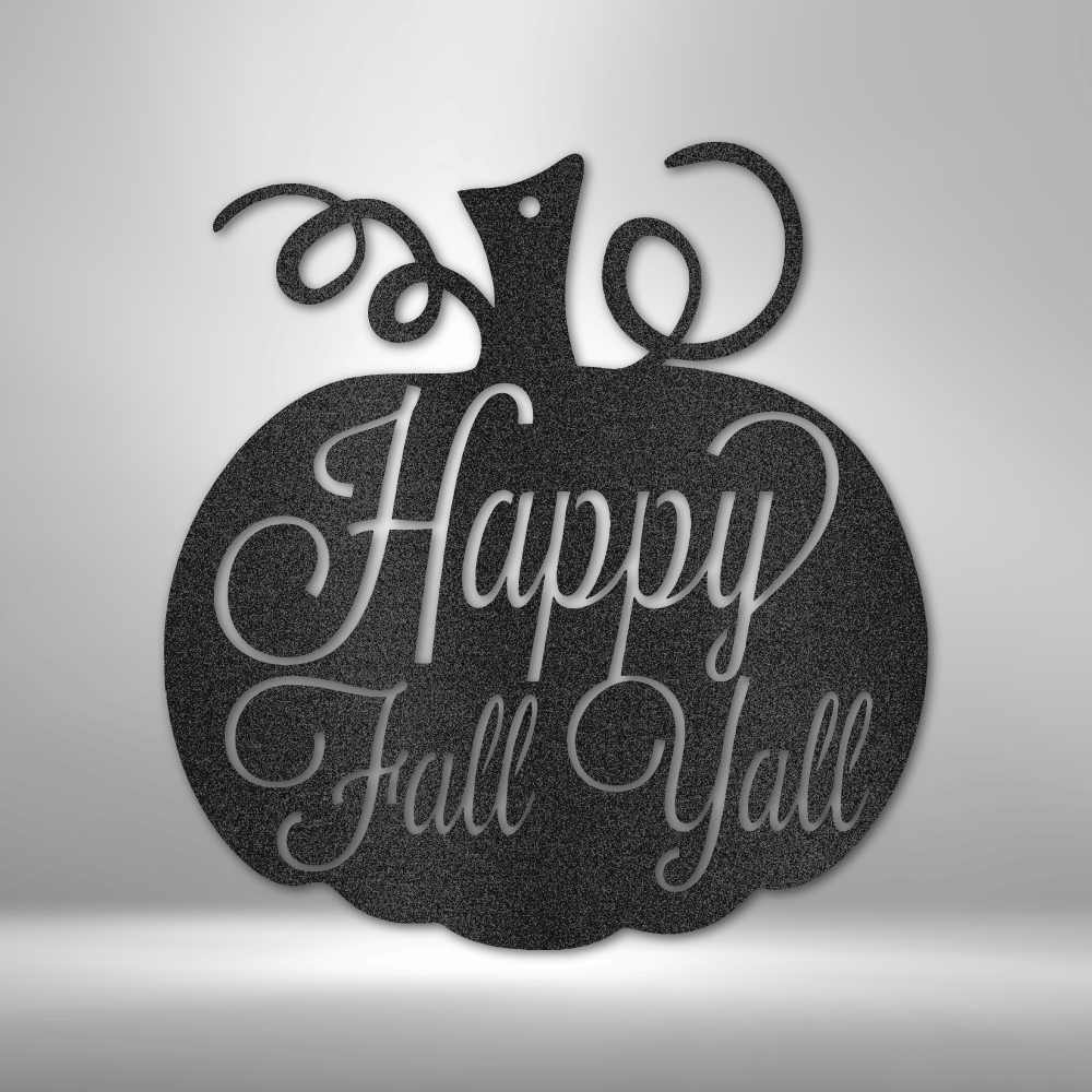 Fall Pumpkin Metal Sign, Autumn Pumpkin Monogram, Happy Thanksgiving Gift, Indoor Outdoor Decor, Front Porch Hanging. - Family Gear Collections