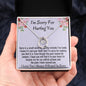 I'm Sorry For Hurting You, Lucky In Love Necklace, Apology Gift For Her, Christmas Gift. - Family Gear Collections