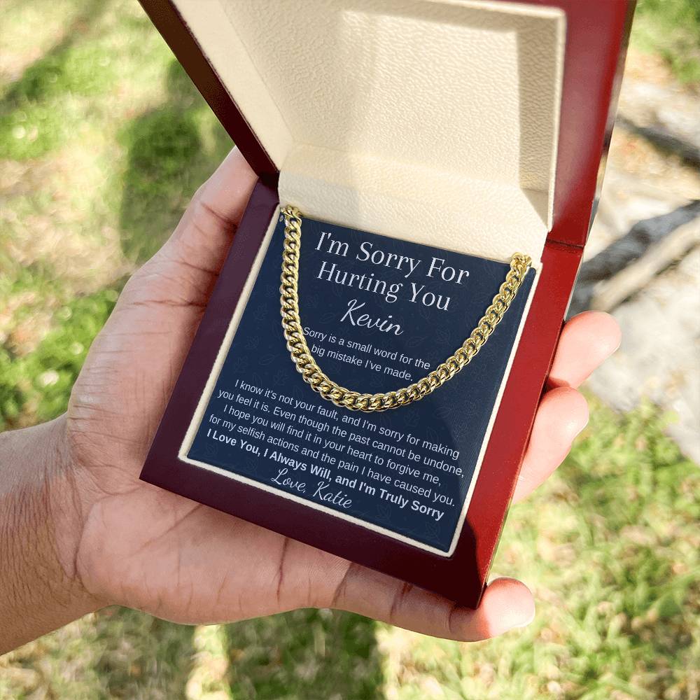 I'm Sorry Gift For Boyfriend or Husband, Apology Gift, Cuban Chain Gift, Perfect Apology Gift - Family Gear Collections