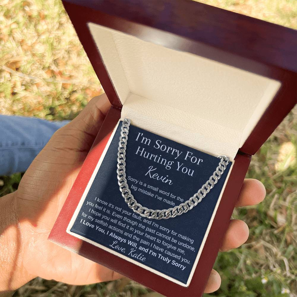 I'm Sorry Gift For Boyfriend or Husband, Apology Gift, Cuban Chain Gift, Perfect Apology Gift - Family Gear Collections