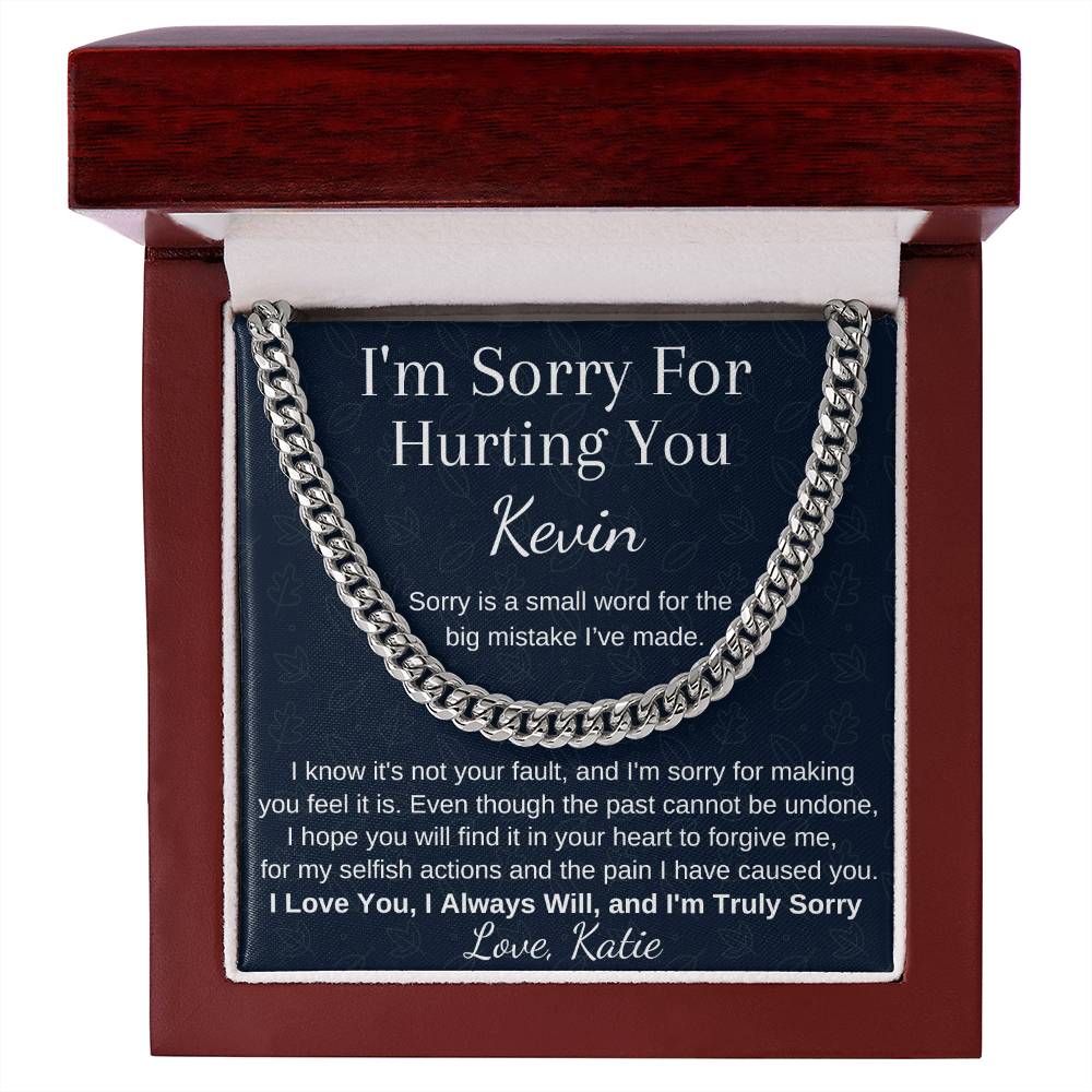 I'm Sorry Gift For Boyfriend or Husband, Apology Gift, Cuban Chain Gift, Perfect Apology Gift - Family Gear Collections