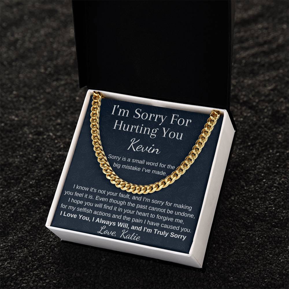 I'm Sorry Gift For Boyfriend or Husband, Apology Gift, Cuban Chain Gift, Perfect Apology Gift - Family Gear Collections