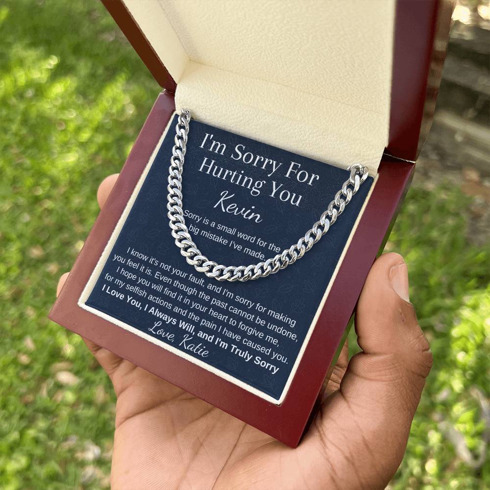 I'm Sorry Gift For Boyfriend or Husband, Apology Gift, Cuban Chain Gift, Perfect Apology Gift - Family Gear Collections