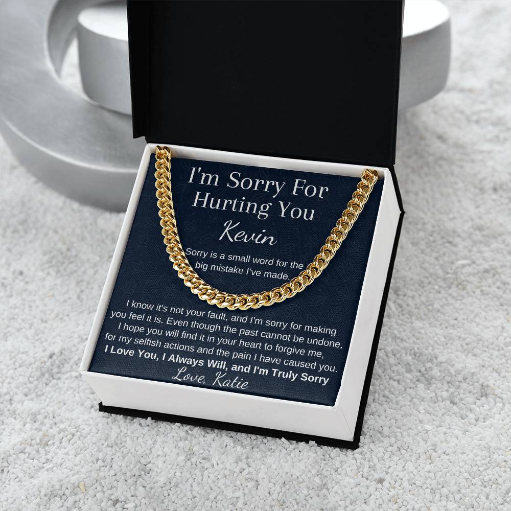 I'm Sorry Gift For Boyfriend or Husband, Apology Gift, Cuban Chain Gift, Perfect Apology Gift - Family Gear Collections