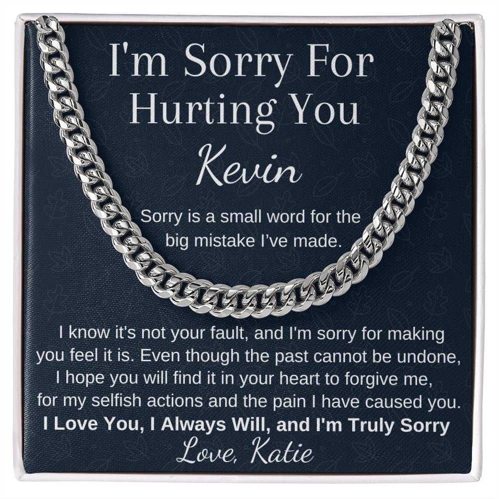 I'm Sorry Gift For Boyfriend or Husband, Apology Gift, Cuban Chain Gift, Perfect Apology Gift - Family Gear Collections