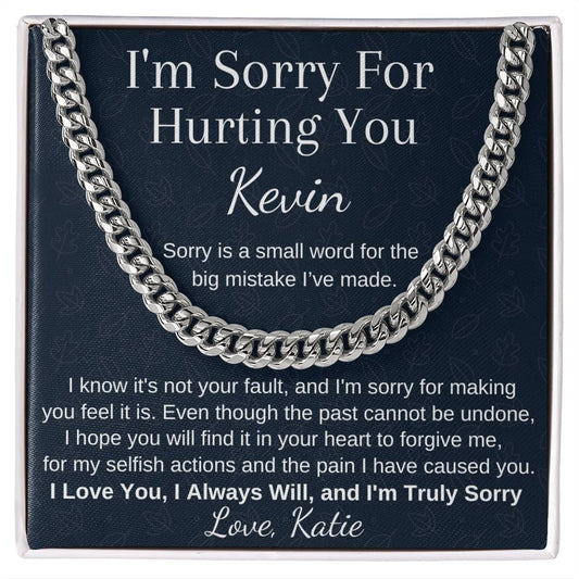 I'm Sorry Gift For Boyfriend or Husband, Apology Gift, Cuban Chain Gift, Perfect Apology Gift - Family Gear Collections