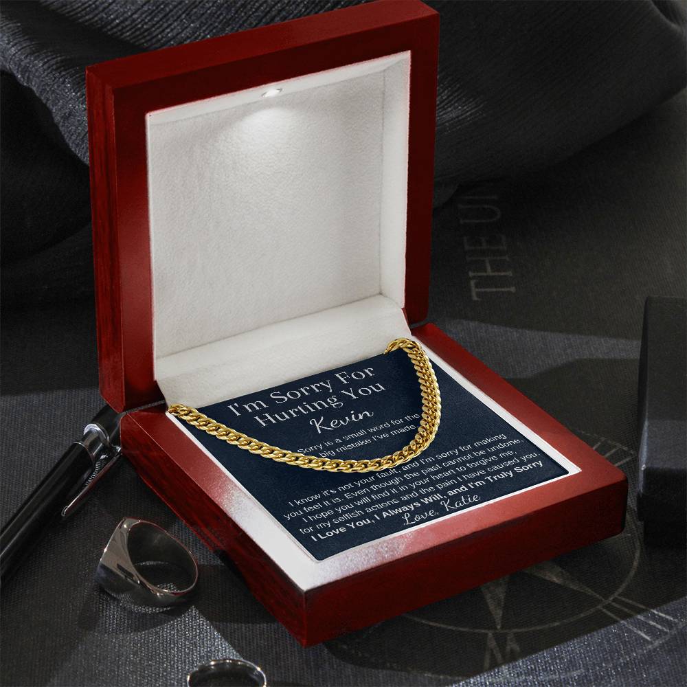 I'm Sorry Gift For Boyfriend or Husband, Apology Gift, Cuban Chain Gift, Perfect Apology Gift - Family Gear Collections