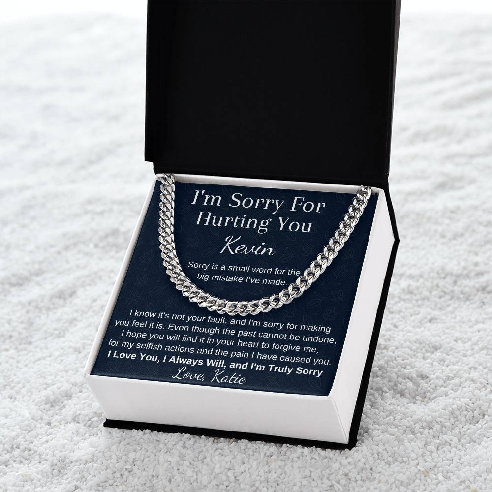 I'm Sorry Gift For Boyfriend or Husband, Apology Gift, Cuban Chain Gift, Perfect Apology Gift - Family Gear Collections
