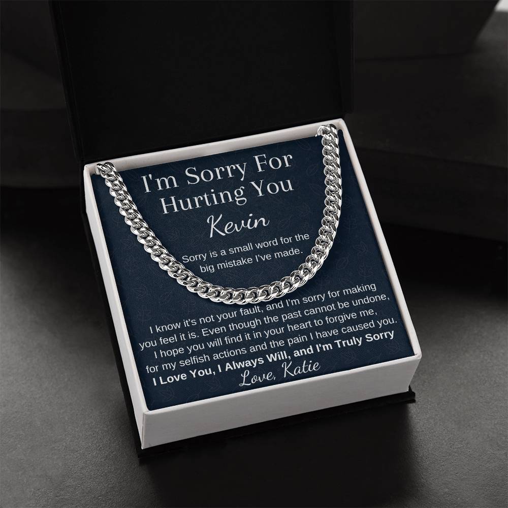 I'm Sorry Gift For Boyfriend or Husband, Apology Gift, Cuban Chain Gift, Perfect Apology Gift - Family Gear Collections