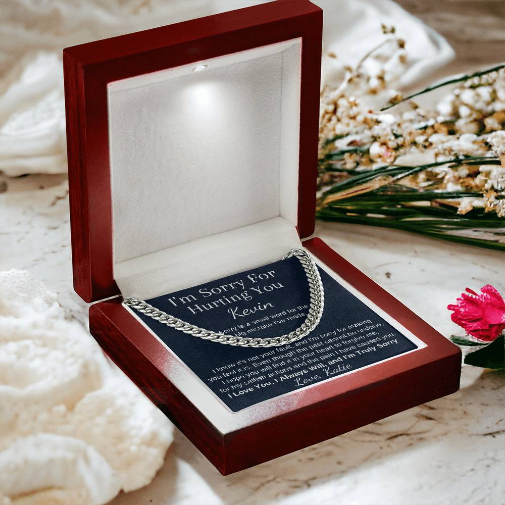 I'm Sorry Gift For Boyfriend or Husband, Apology Gift, Cuban Chain Gift, Perfect Apology Gift - Family Gear Collections