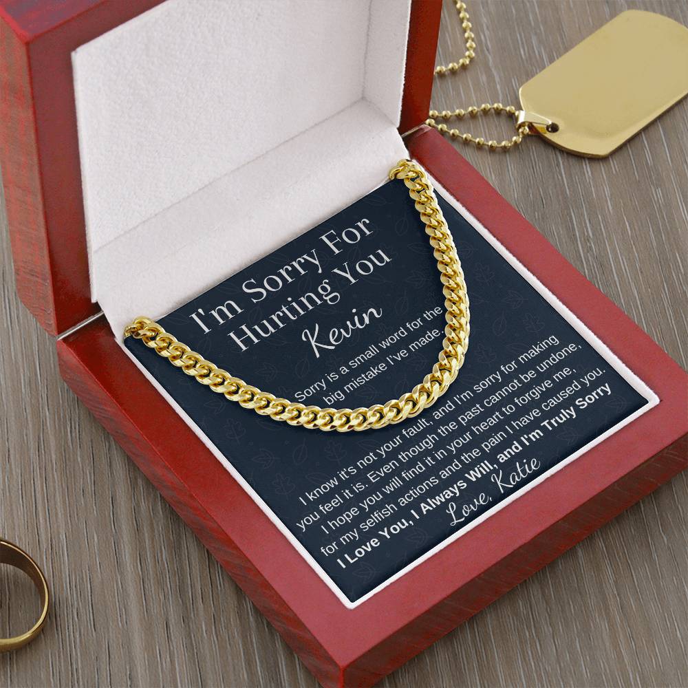 I'm Sorry Gift For Boyfriend or Husband, Apology Gift, Cuban Chain Gift, Perfect Apology Gift - Family Gear Collections