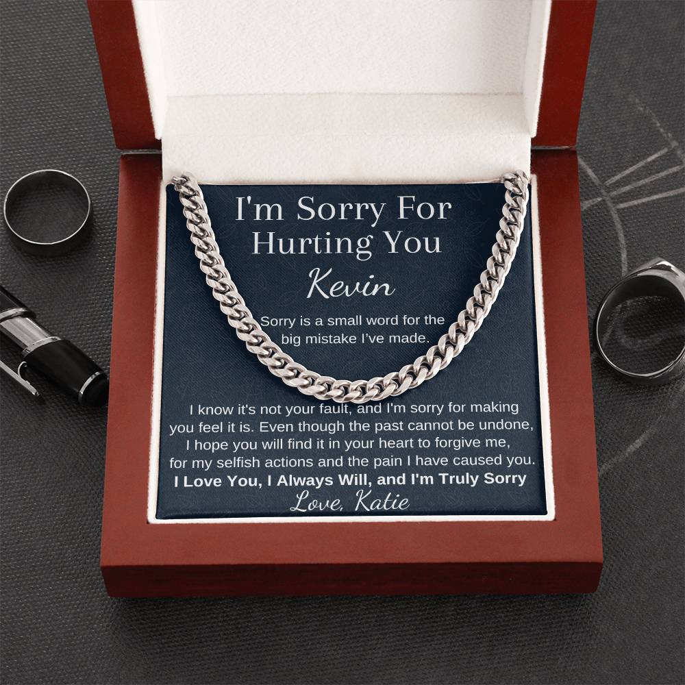 I'm Sorry Gift For Boyfriend or Husband, Apology Gift, Cuban Chain Gift, Perfect Apology Gift - Family Gear Collections
