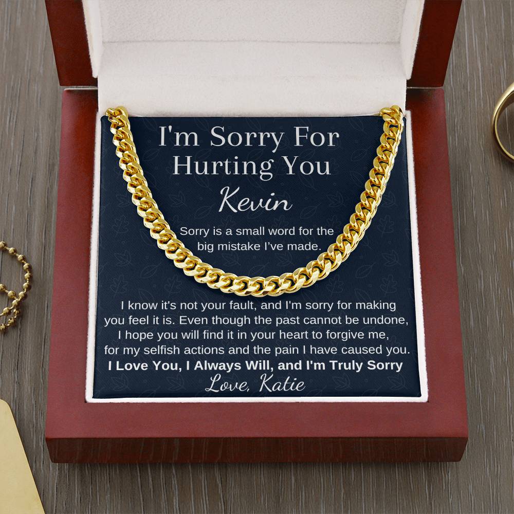 I'm Sorry Gift For Boyfriend or Husband, Apology Gift, Cuban Chain Gift, Perfect Apology Gift - Family Gear Collections