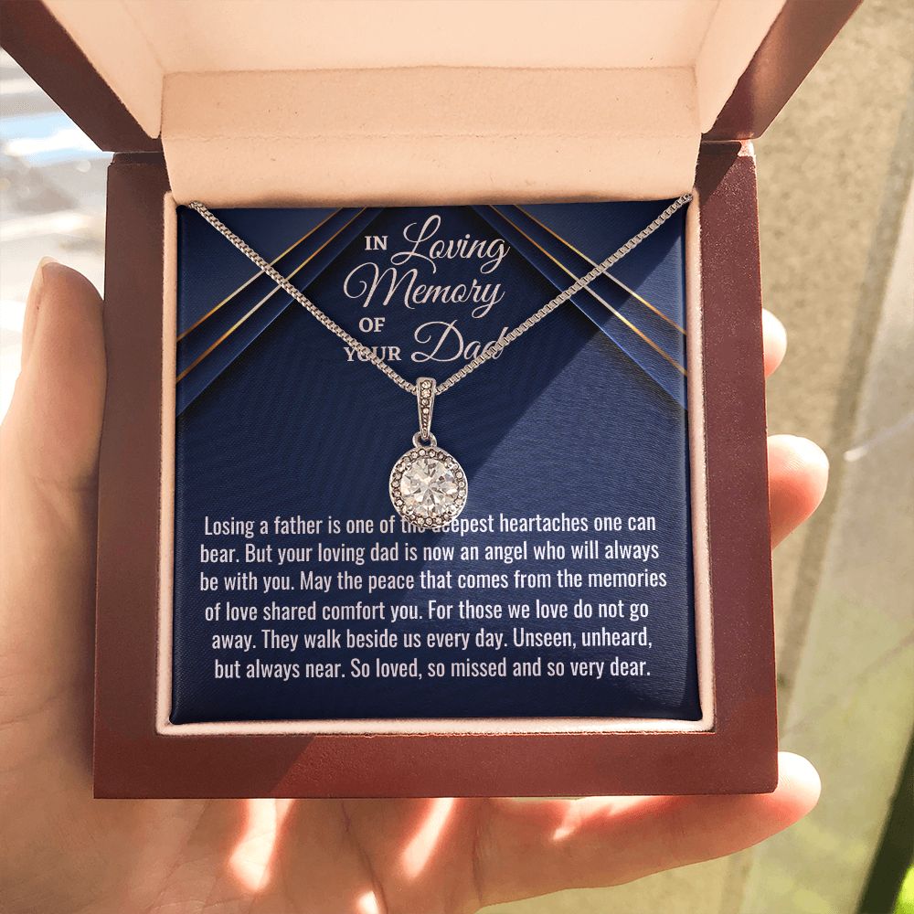 In Loving Memory Of Your Dad, Eternal Hope Necklace, Loss Of Your Dad Gift, Memorial Gift Dad, In Memory Of Your Dad. - Family Gear Collections