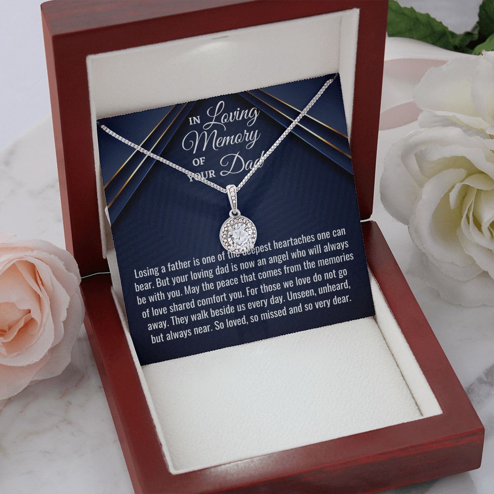 In Loving Memory Of Your Dad, Eternal Hope Necklace, Loss Of Your Dad Gift, Memorial Gift Dad, In Memory Of Your Dad. - Family Gear Collections