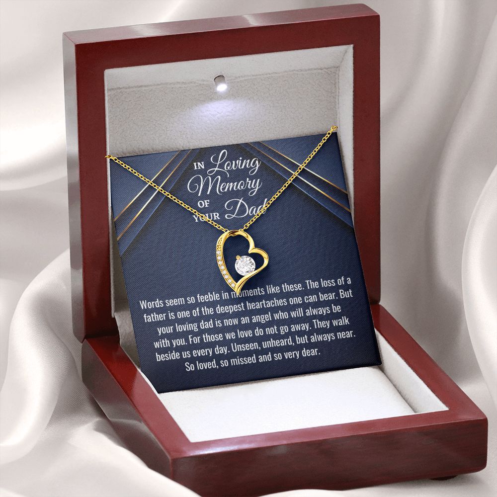 In Loving Memory Of Your Dad, Forever Love Necklace, Father Memorial Gift, Remembrance Necklace - Family Gear Collections