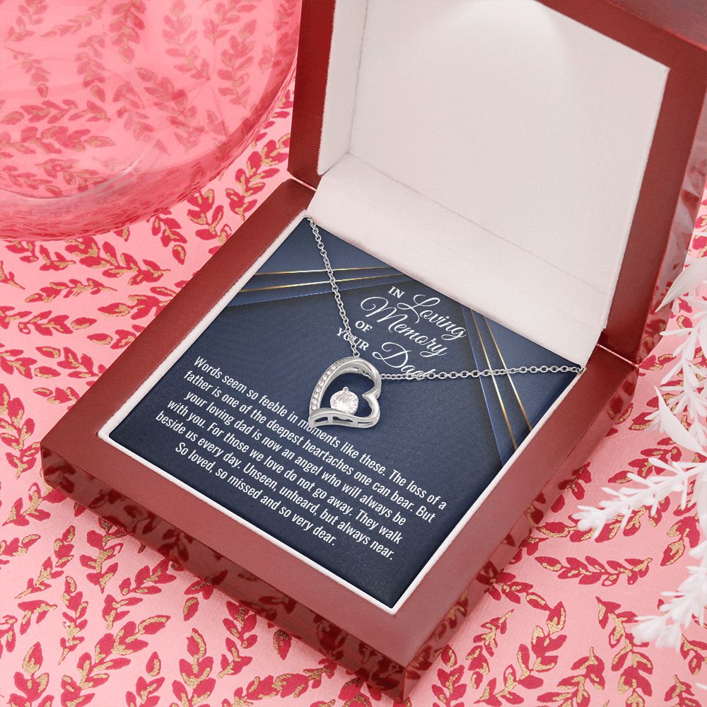 In Loving Memory Of Your Dad, Forever Love Necklace, Father Memorial Gift, Remembrance Necklace - Family Gear Collections