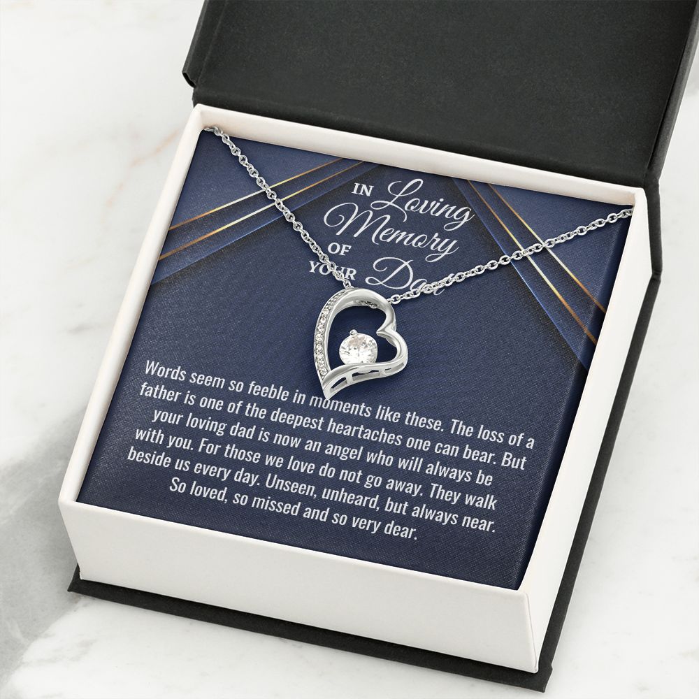 In Loving Memory Of Your Dad, Forever Love Necklace, Father Memorial Gift, Remembrance Necklace - Family Gear Collections