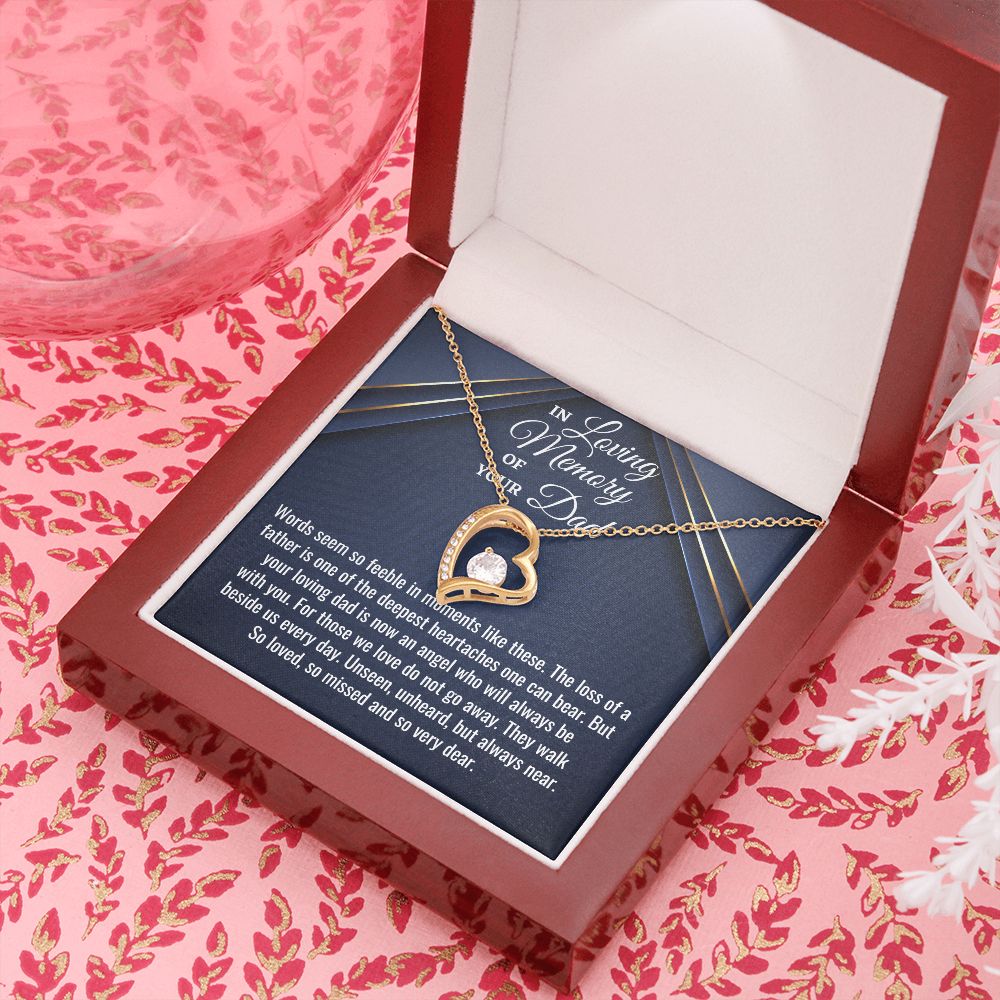 In Loving Memory Of Your Dad, Forever Love Necklace, Father Memorial Gift, Remembrance Necklace - Family Gear Collections