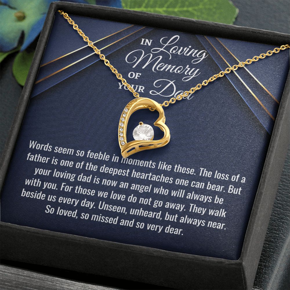 In Loving Memory Of Your Dad, Forever Love Necklace, Father Memorial Gift, Remembrance Necklace - Family Gear Collections