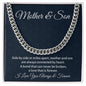 Mother & Son, Cuban Link Chain, Birthday Gift From Mom, Mom To Son Gift, Men Jewelry, I Love You Son. - Family Gear Collections