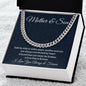 Mother & Son, Cuban Link Chain, Birthday Gift From Mom, Mom To Son Gift, Men Jewelry, I Love You Son. - Family Gear Collections