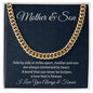 Mother & Son, Cuban Link Chain, Birthday Gift From Mom, Mom To Son Gift, Men Jewelry, I Love You Son. - Family Gear Collections