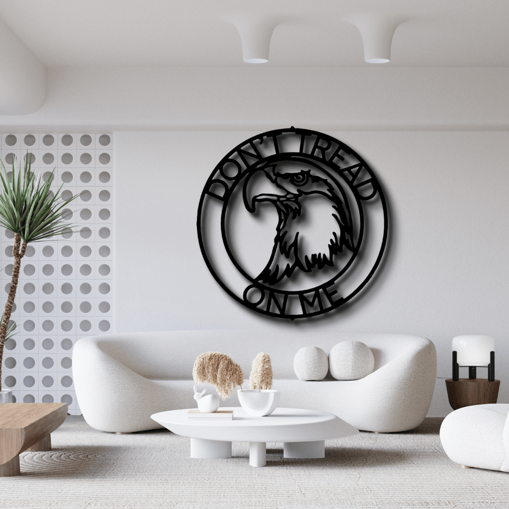 Personalized Eagle Head Ring metal sign, Housewarming Gift, Indoor Outdoor Wall Hanging, Metal Art Hanging, Birthday Gift For Dad, Cabin Wall Art, Custom Fathers Day Gift - Family Gear Collections