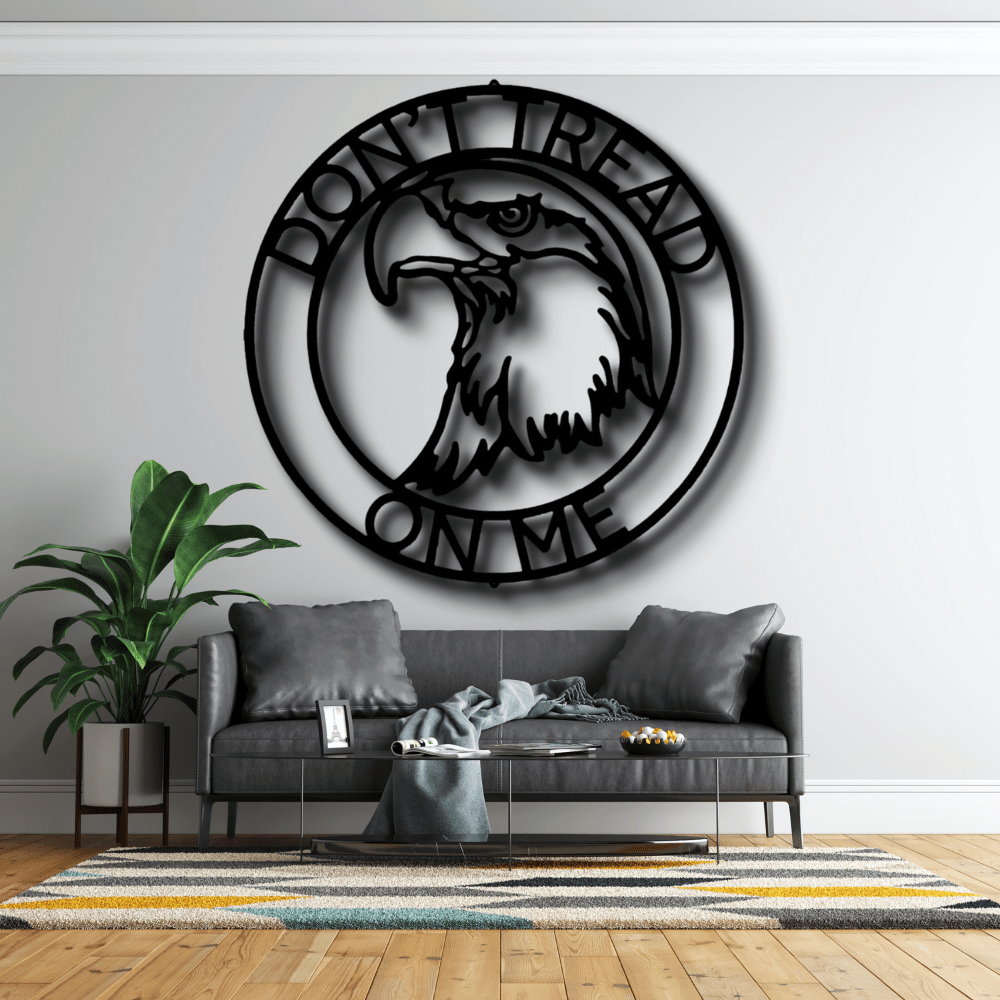 Personalized Eagle Head Ring metal sign, Housewarming Gift, Indoor Outdoor Wall Hanging, Metal Art Hanging, Birthday Gift For Dad, Cabin Wall Art, Custom Fathers Day Gift - Family Gear Collections