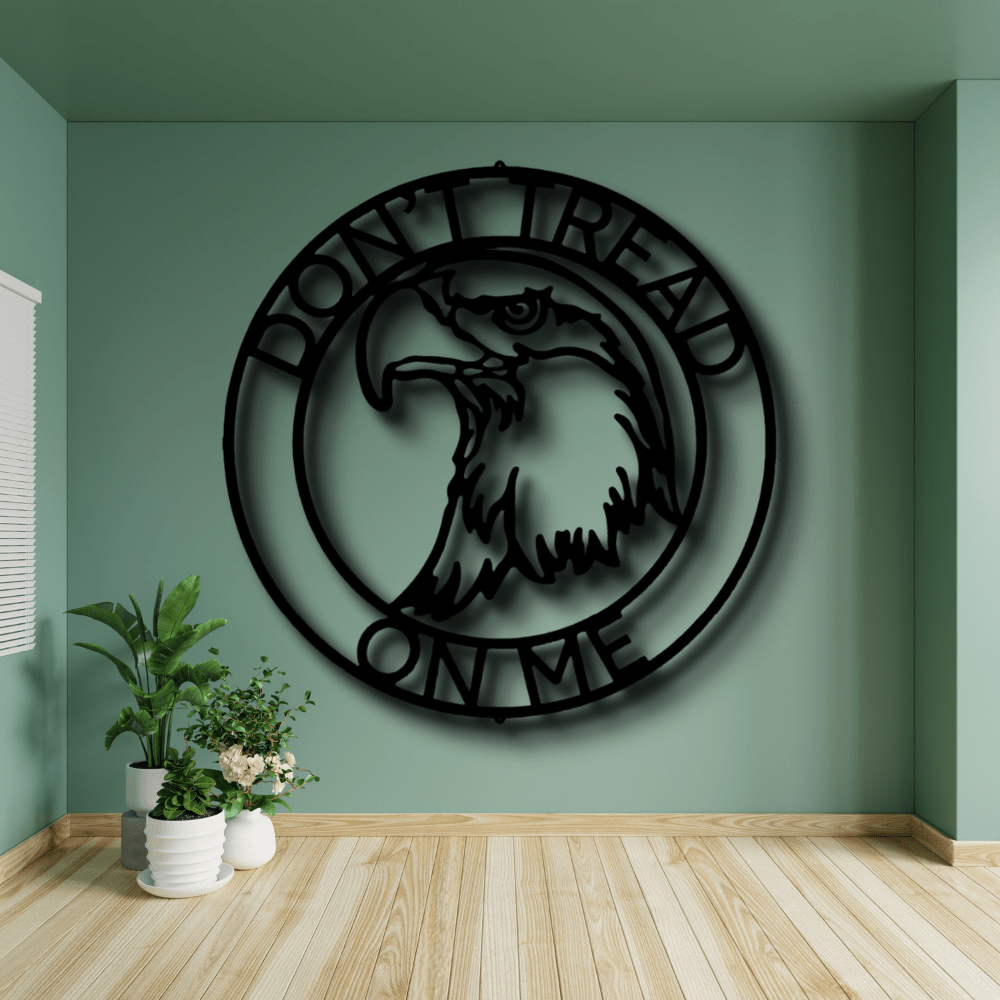 Personalized Eagle Head Ring metal sign, Housewarming Gift, Indoor Outdoor Wall Hanging, Metal Art Hanging, Birthday Gift For Dad, Cabin Wall Art, Custom Fathers Day Gift - Family Gear Collections