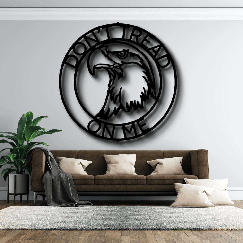 Personalized Eagle Head Ring metal sign, Housewarming Gift, Indoor Outdoor Wall Hanging, Metal Art Hanging, Birthday Gift For Dad, Cabin Wall Art, Custom Fathers Day Gift - Family Gear Collections