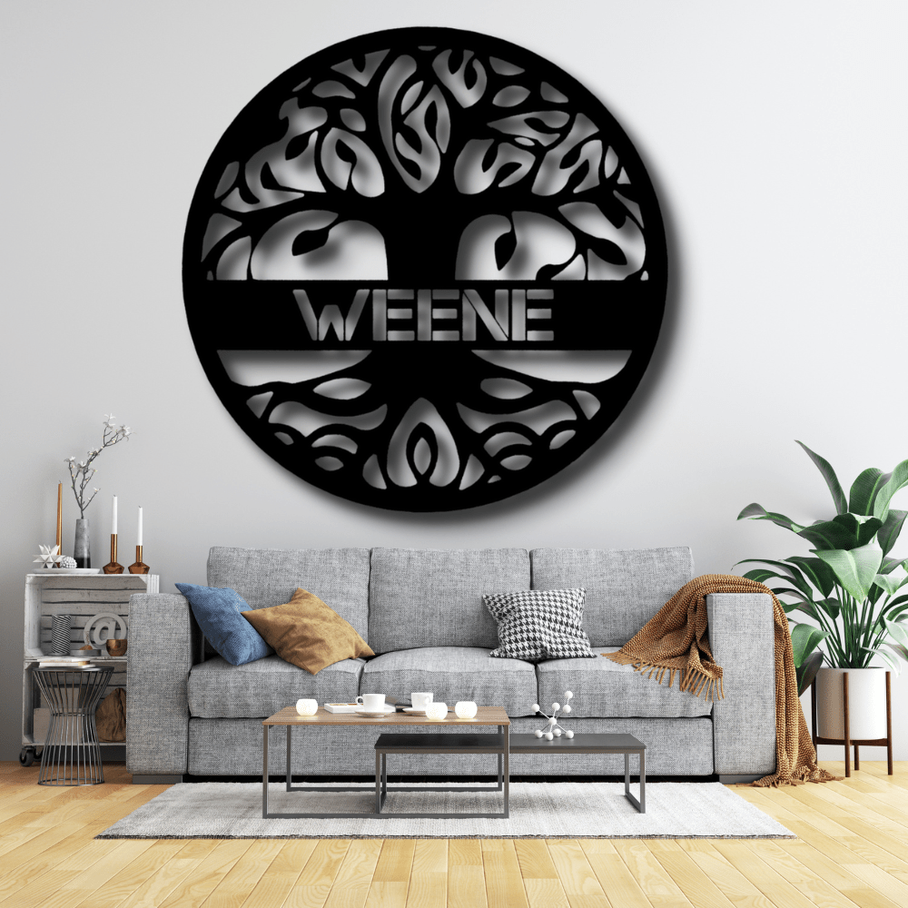 Personalized Tree of Life Metal Sign, Custom Tree Of Life Wall Art, Livingroom Hangings, Wall Art Decor, Indoor Wall Art, Birthday Gift - Family Gear Collections