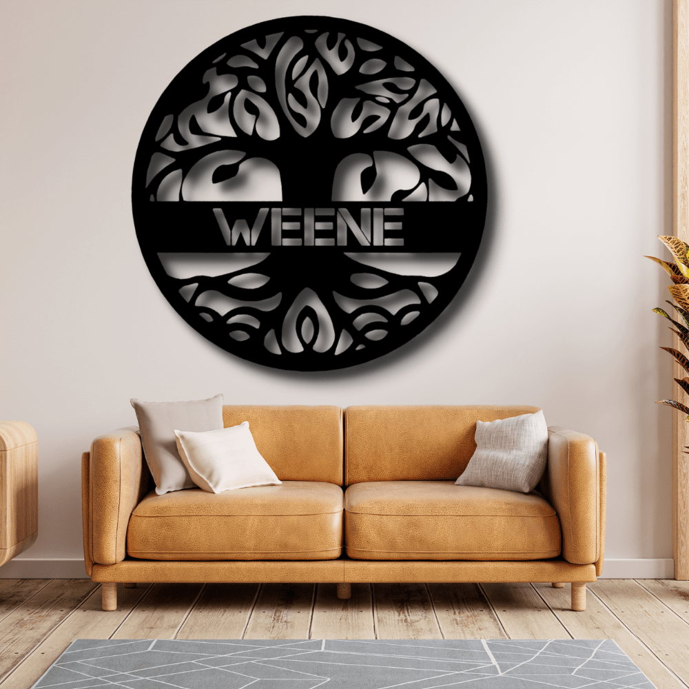 Personalized Tree of Life Metal Sign, Custom Tree Of Life Wall Art, Livingroom Hangings, Wall Art Decor, Indoor Wall Art, Birthday Gift - Family Gear Collections