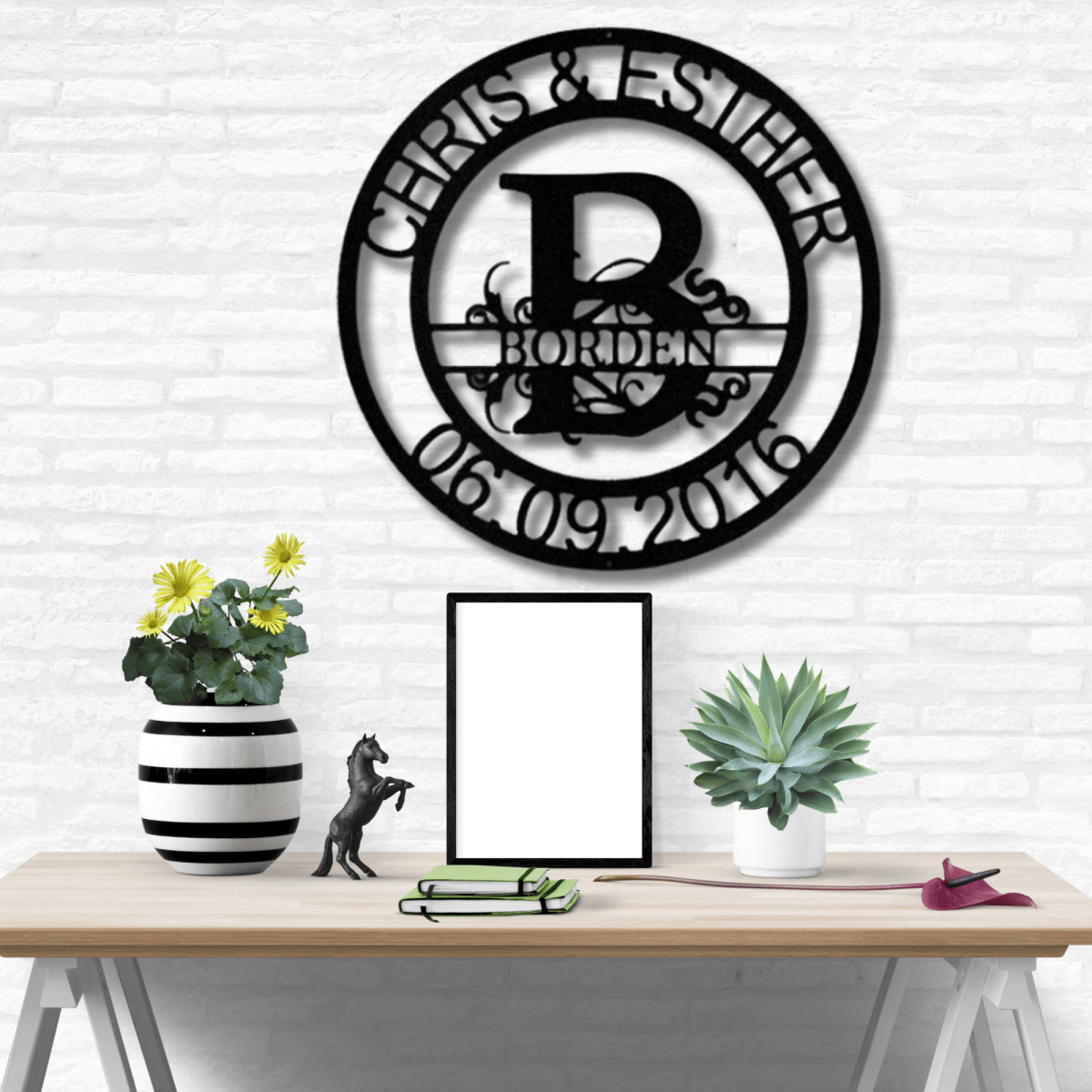 Split Letter Family Name Metal Wall Steel Sign, Personalized Metal Wall Decor, Large Metal Wall Sign, Wedding Gift For Coule, House Warming Gift - Family Gear Collections