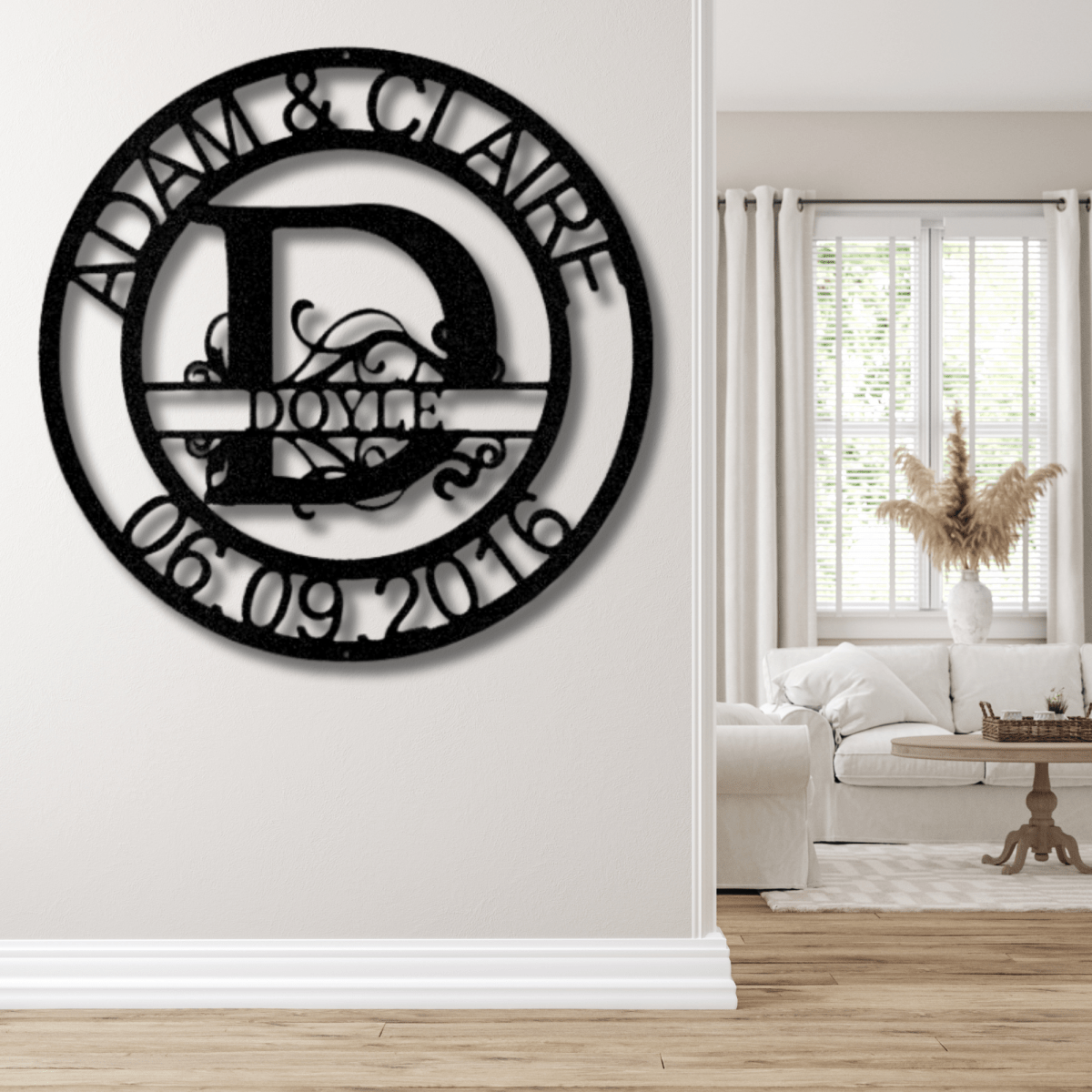 Split Letter Family Name Metal Wall Steel Sign, Personalized Metal Wall Decor, Large Metal Wall Sign, Wedding Gift For Coule, House Warming Gift - Family Gear Collections