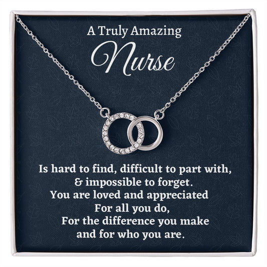 To A Truly Amazing Nurse, Perfect Pair Necklace, Appreciation Gift For Nurse Mom, Mothers Day Gift, Christmas Gift, Women Jewelry, From Proud Son. - Family Gear Collections