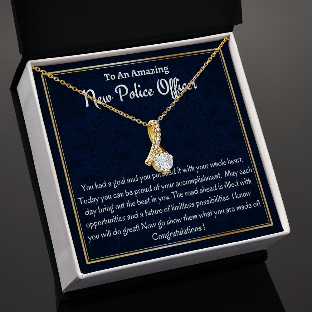 To An Amazing New Police Officer, Alluring Beauty Necklace, Police Academy Graduation, Congratulatory Gifts, You Made us Proud. - Family Gear Collections