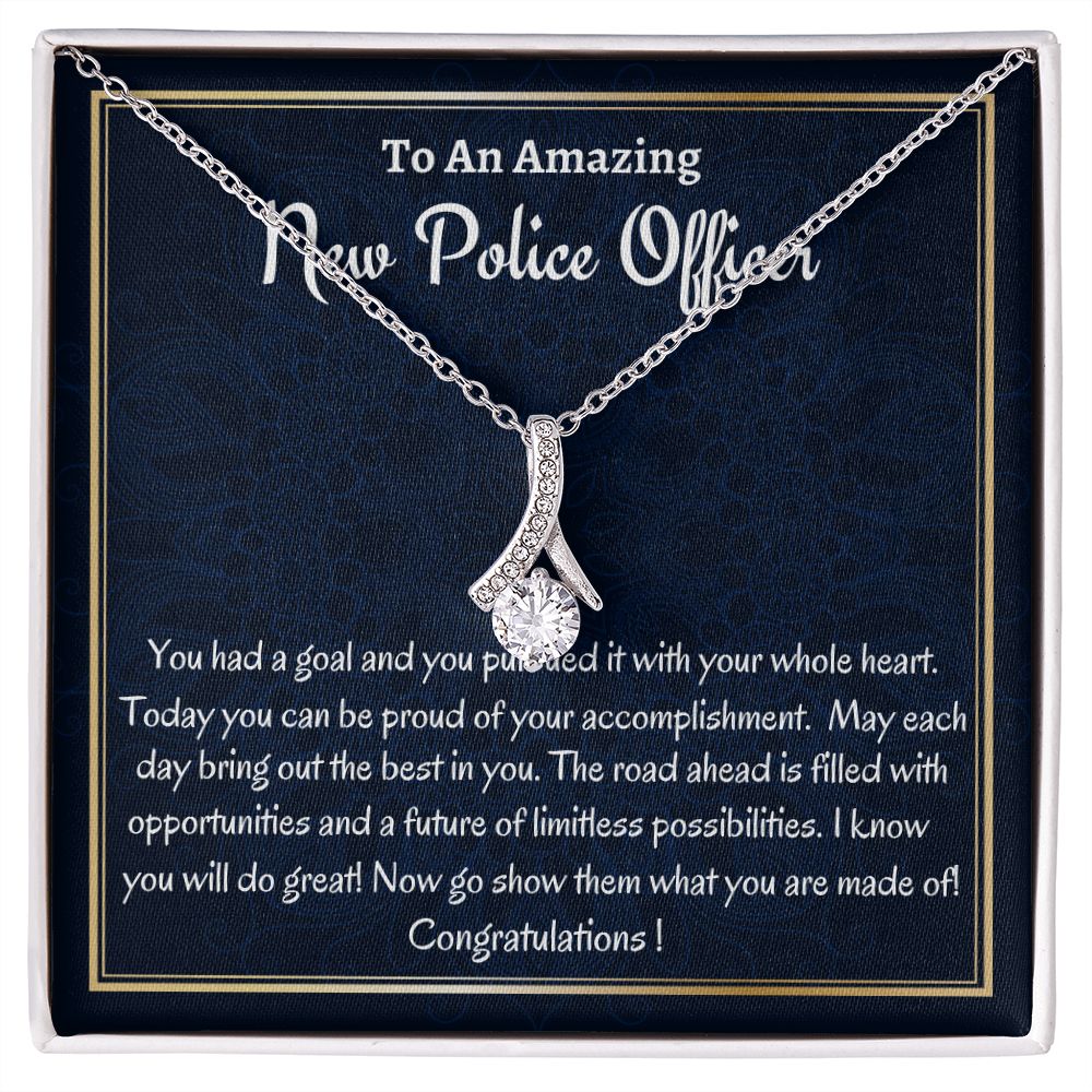 To An Amazing New Police Officer, Alluring Beauty Necklace, Police Academy Graduation, Congratulatory Gifts, You Made us Proud. - Family Gear Collections